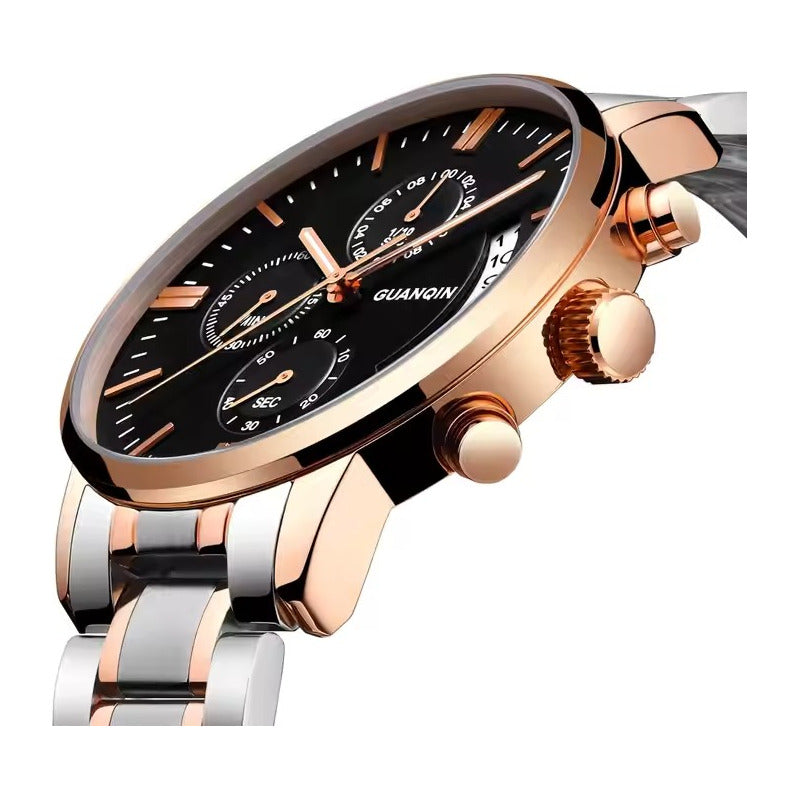 Reloj Guanqin Gs19053 Hombre Acero Resistente Al Agua