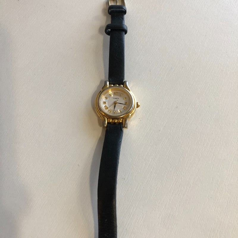 Reloj Timex Mujer Vintage Año 1991 Dial Blanco Waffle
