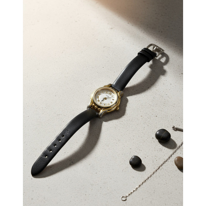Reloj Timex Mujer Vintage Año 1991 Dial Blanco Waffle