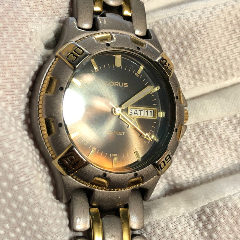 Reloj Lorus By Seiko Hombre Años 90´s Bicolor Day-date