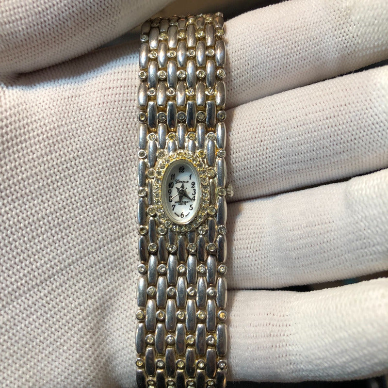 Reloj Geneva Mujer Años 90´s Brazalete Joya Incrustado