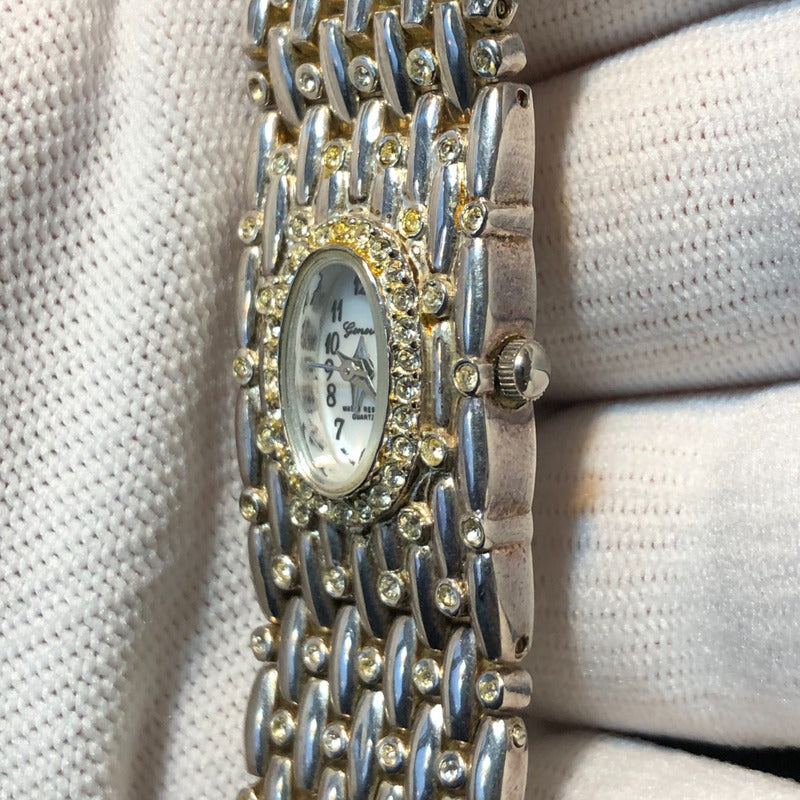 Reloj Geneva Mujer Años 90´s Brazalete Joya Incrustado