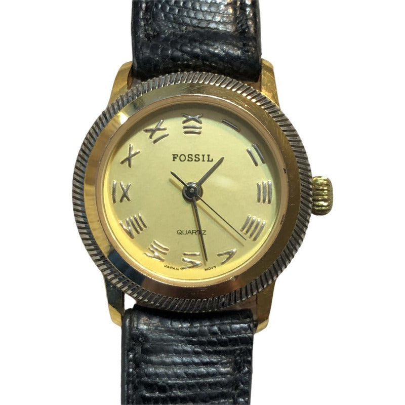 Reloj Fossil Mujer Años 80s Dorado Números Romanos Pionero