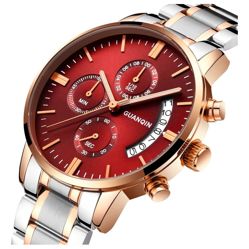 Reloj Guanqin Gs19053 Hombre Acero Resistente Al Agua