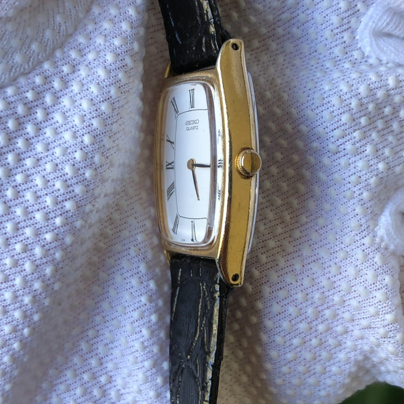 Reloj Seiko Mujer Vintage 1985 Ultrafino Art Deco Roman Dial