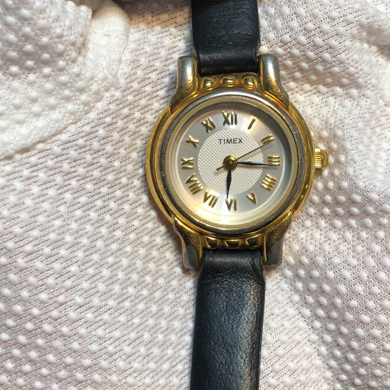 Reloj Timex Mujer Vintage Año 1991 Dial Blanco Waffle
