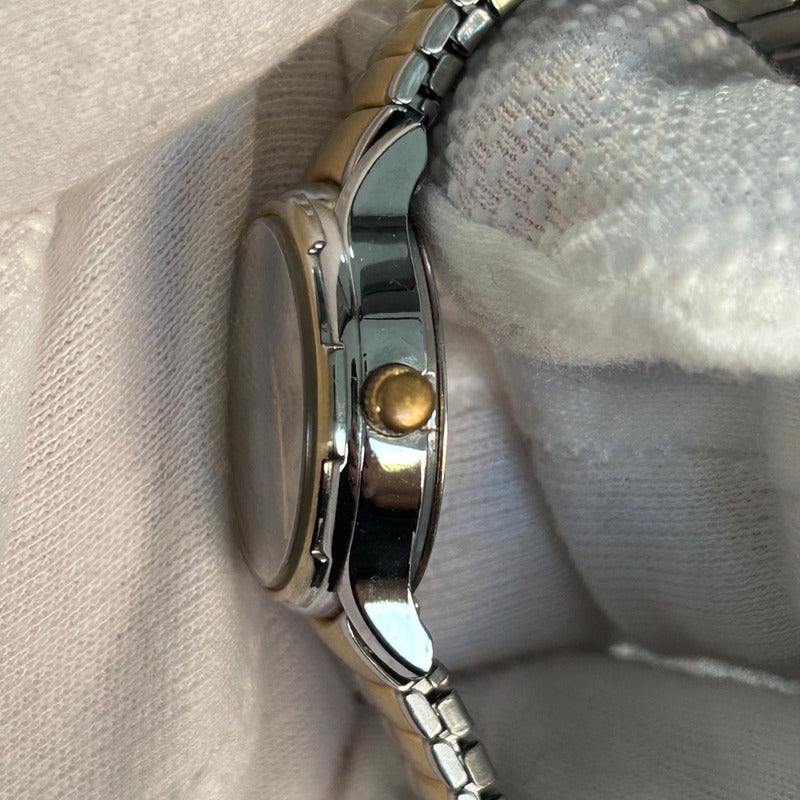 Reloj Timex Mujer Año 2003 Bicolor Indiglo Dial Perla Arena