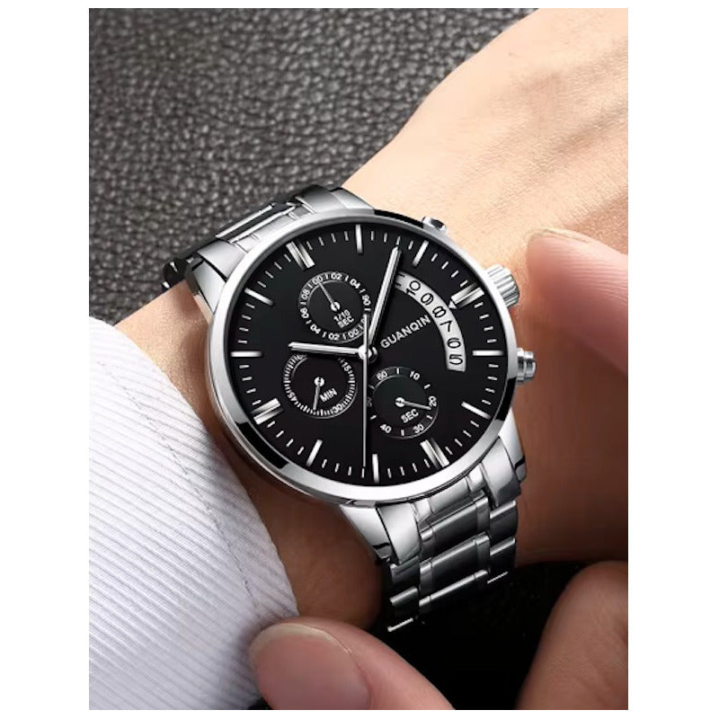 Reloj Guanqin Gs19053 Hombre Acero Resistente Al Agua