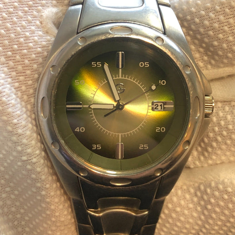Reloj George Arena Hombre Vintage Fines 90s Dial Verde