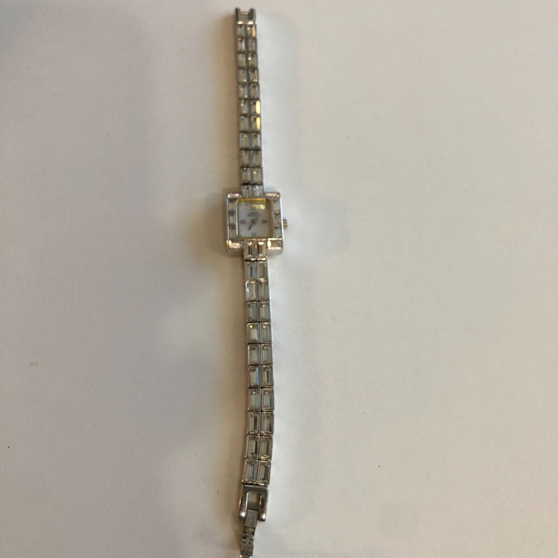 Reloj Anne Klein Ii Mujer Años 90´s Nácar Cristales Baguette