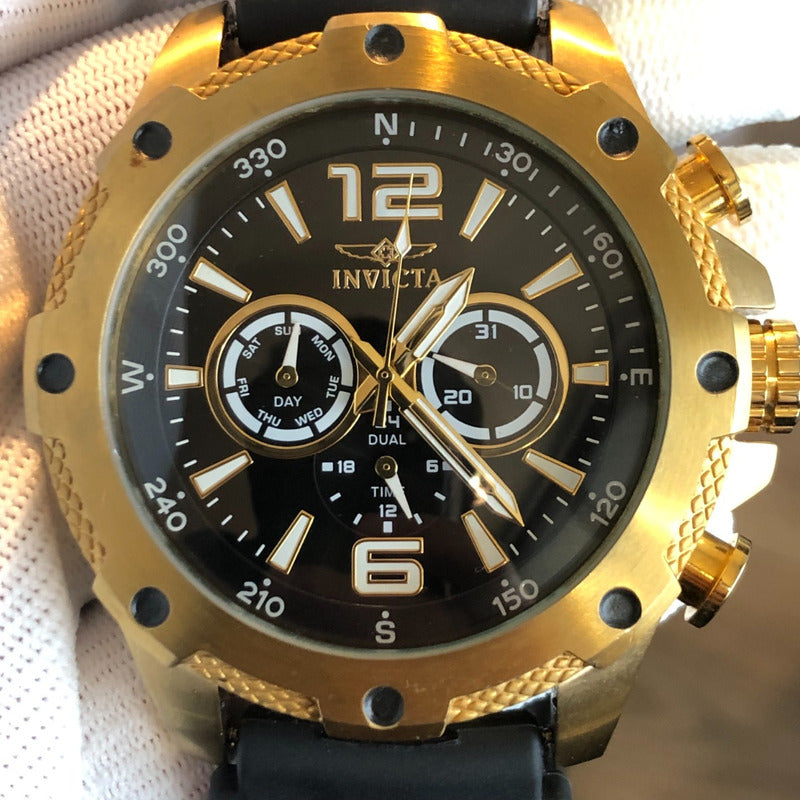 Reloj Invicta I-force Hombre Año 2013 Dorado 50mm Trinite