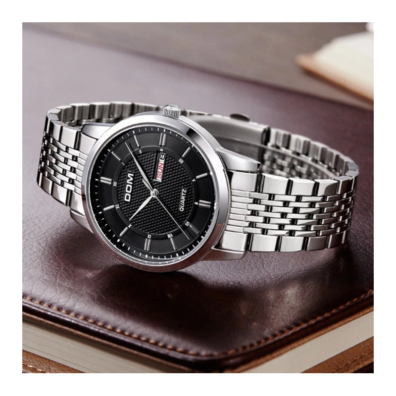 Reloj Dom De Lujo Acero Inoxidable Hombre