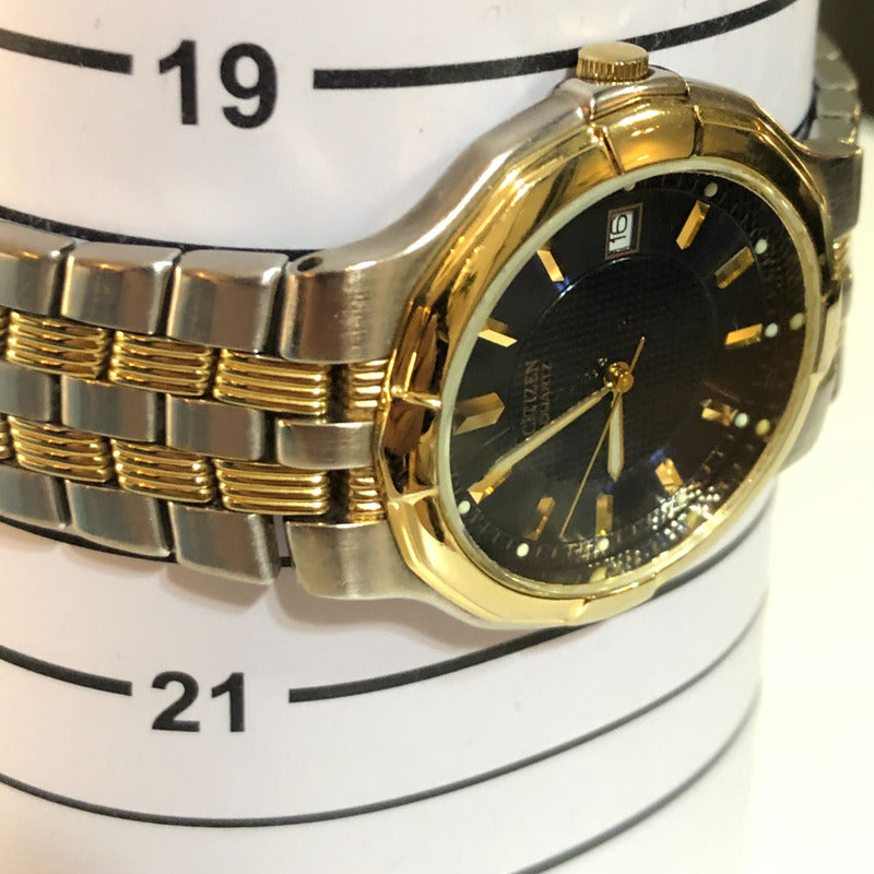 Reloj Citizen Hombre Año 1991 Calibre 2510 Bicolor Dial Azul