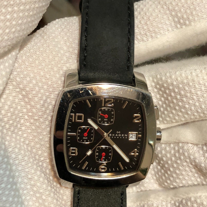 Reloj Skagen Hombre Año 2006 Cronógrafo Cuadrado Danés