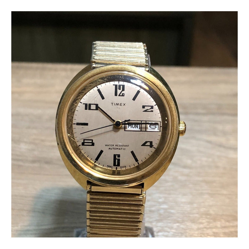 Timex Automático 1976 Hombre Dos Calendarios Pulsera Speidel