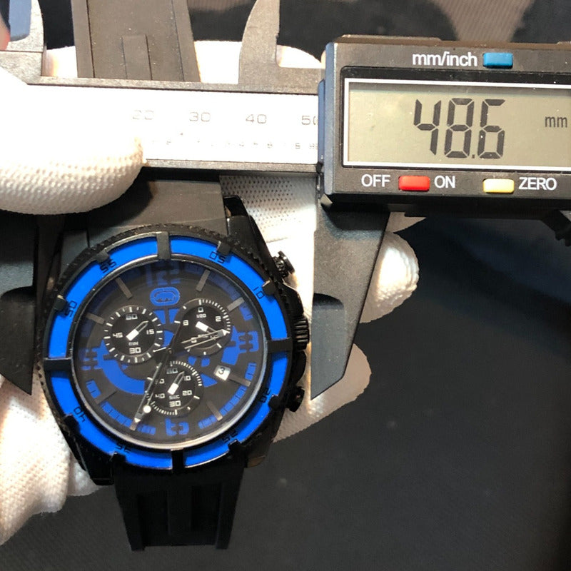 Reloj Marc Ecko Hombre Vintange 2000s Cronógrafo Bisel Azul