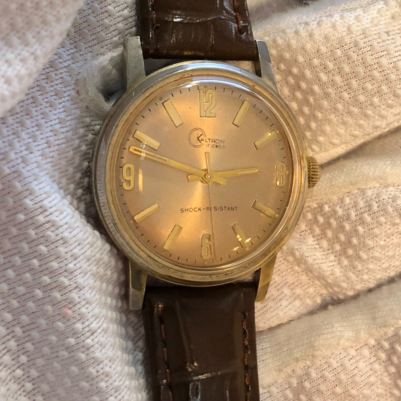 Reloj Kaltron Hombre Mecánico Vintage 1962 Suizo 21 Joyas