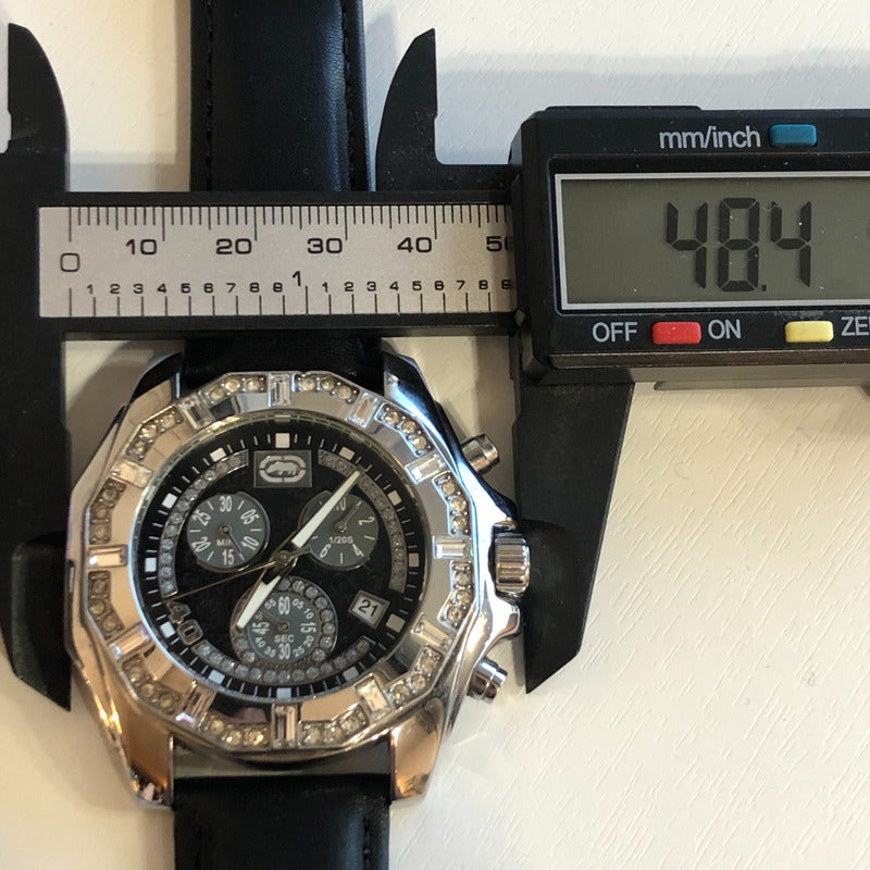 Reloj Marc Ecko Hombre 2005 Bisel Brillantes Correa Cuero