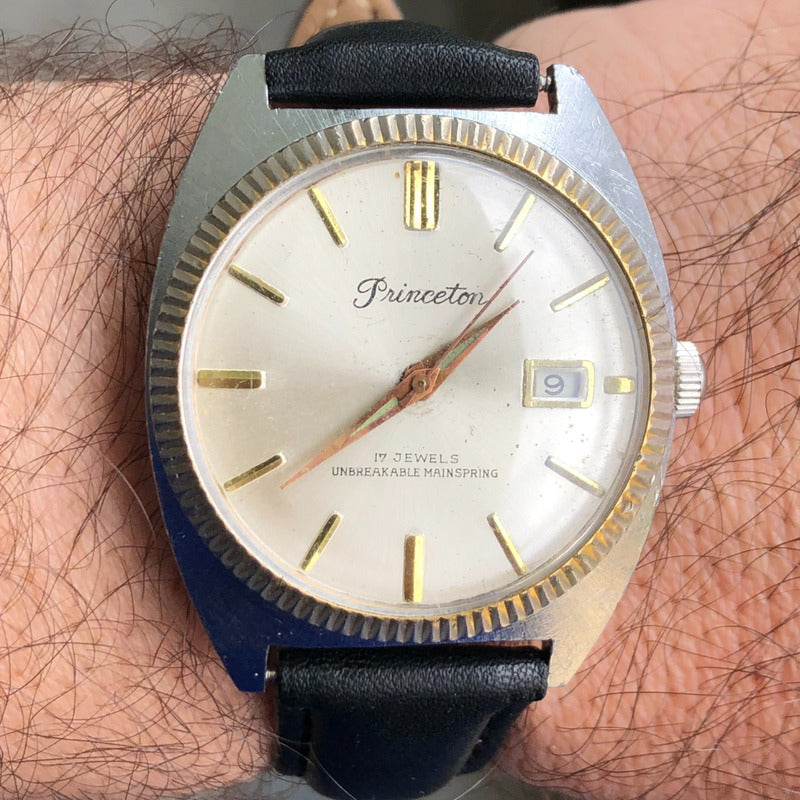 Reloj Princeton Hombre Vintage 1968 Mecánico Con Calendario