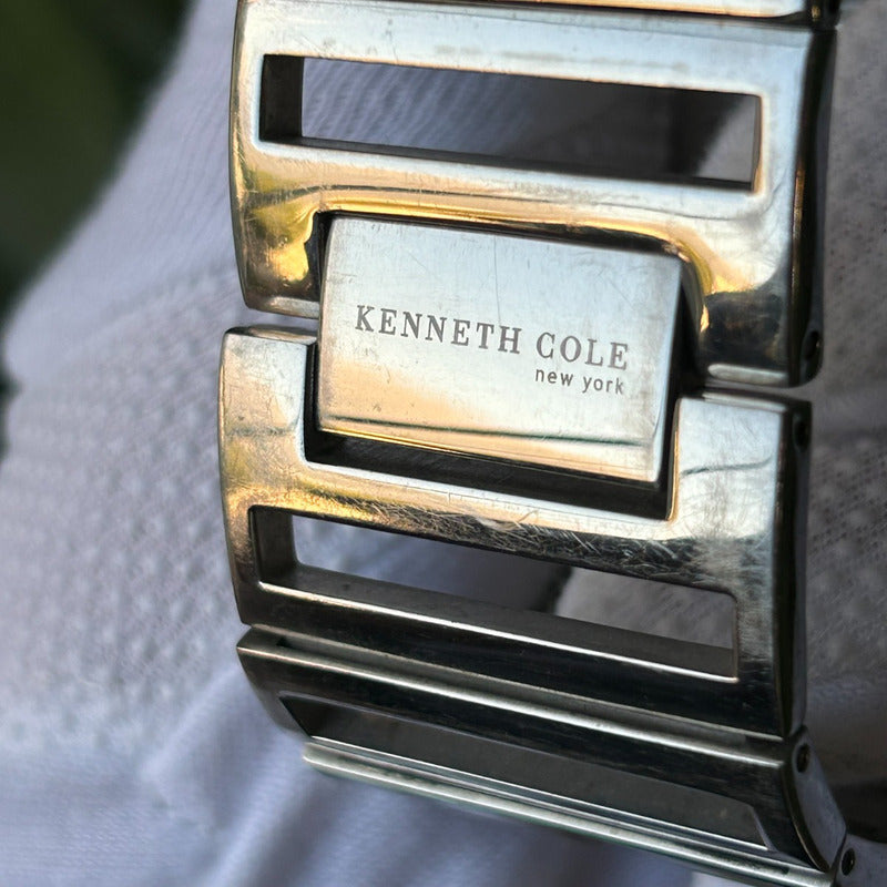 Reloj Kenneth Cole Mujer Año 2004 Acero Rectangular Cut-out