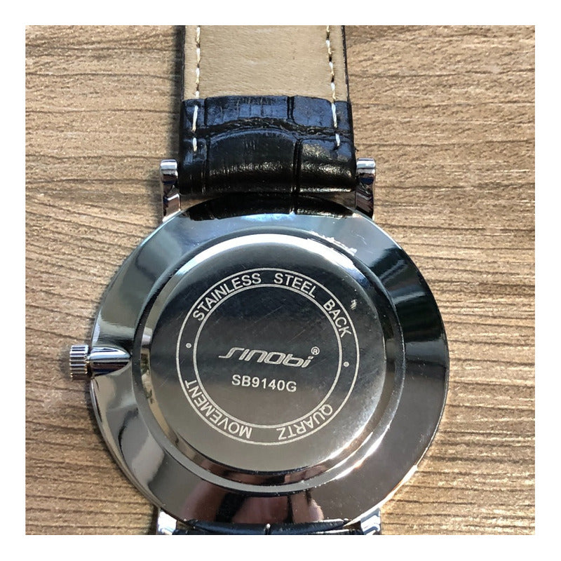Reloj Sinobi Nuevo Hombre Sin Segundero Pila Nueva 44mm
