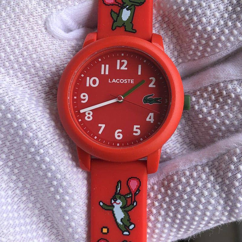 Reloj Lacoste Pixelcroc Niños 2021 Rojo Original Con Caja