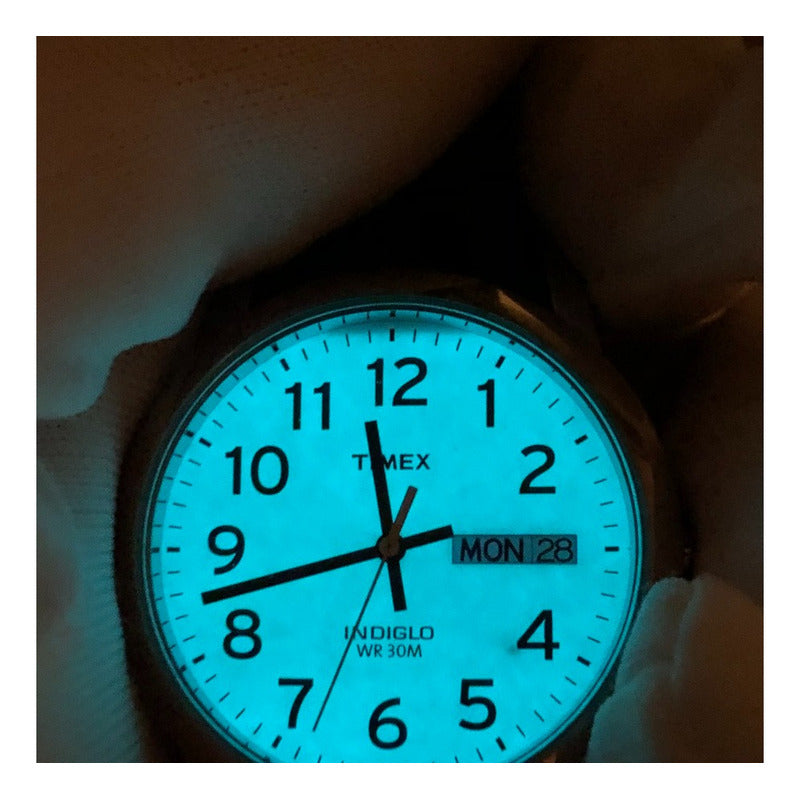 Timex Easy Reader Indiglo Hombre 36mm Año2010 Dial Iluminado