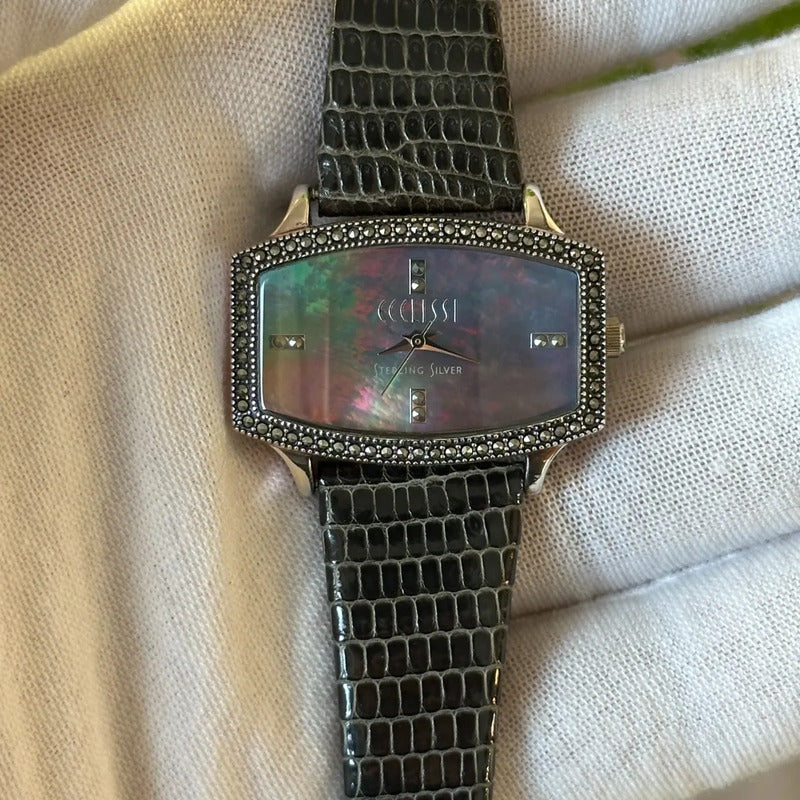 Reloj Ecclissi Nuevo Mujer 2000´s De Plata Nácar Policromático Raro