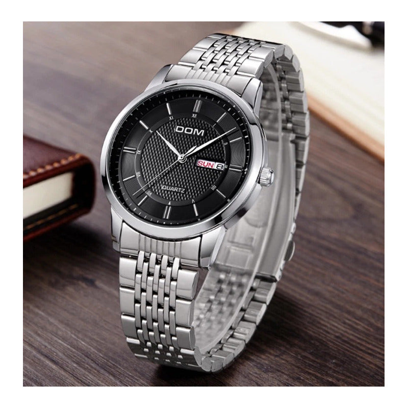 Reloj Dom De Lujo Acero Inoxidable Hombre