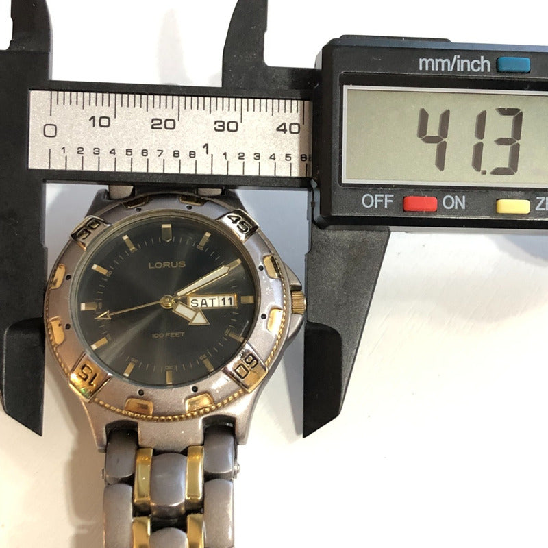 Reloj Lorus By Seiko Hombre Años 90´s Bicolor Day-date