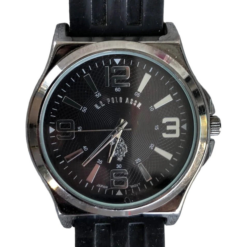 Reloj Us Polo Assn. Negro Acero Hombre 50mm