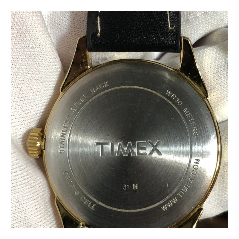 Reloj Timex Easy Reader Vintage Años 2000 Dorado 42mm