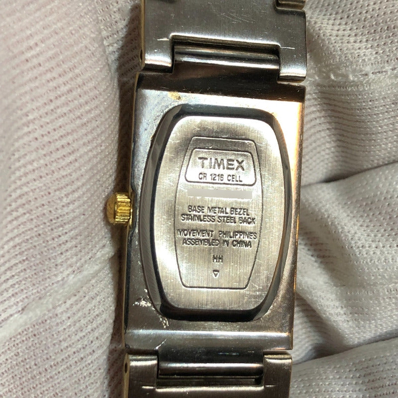 Reloj Timex Mujer Hh Año 2000 Dos Tonos Rectangular Art Deco