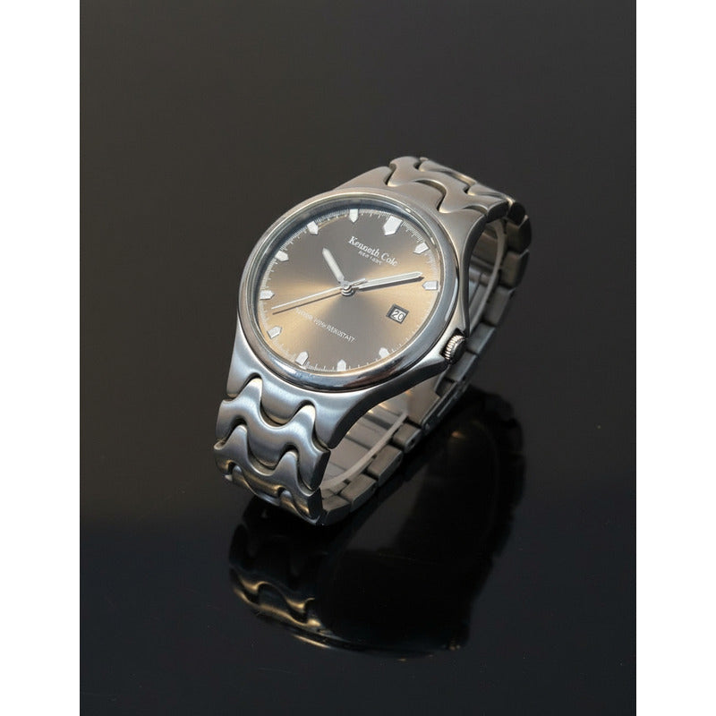 Reloj Kenneth Cole Hombre 1998 Sunburst Pulsera Ondulada
