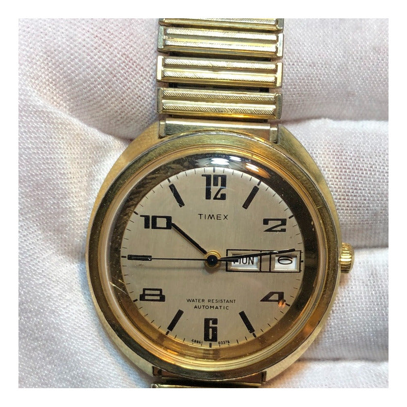 Timex Automático 1976 Hombre Dos Calendarios Pulsera Speidel
