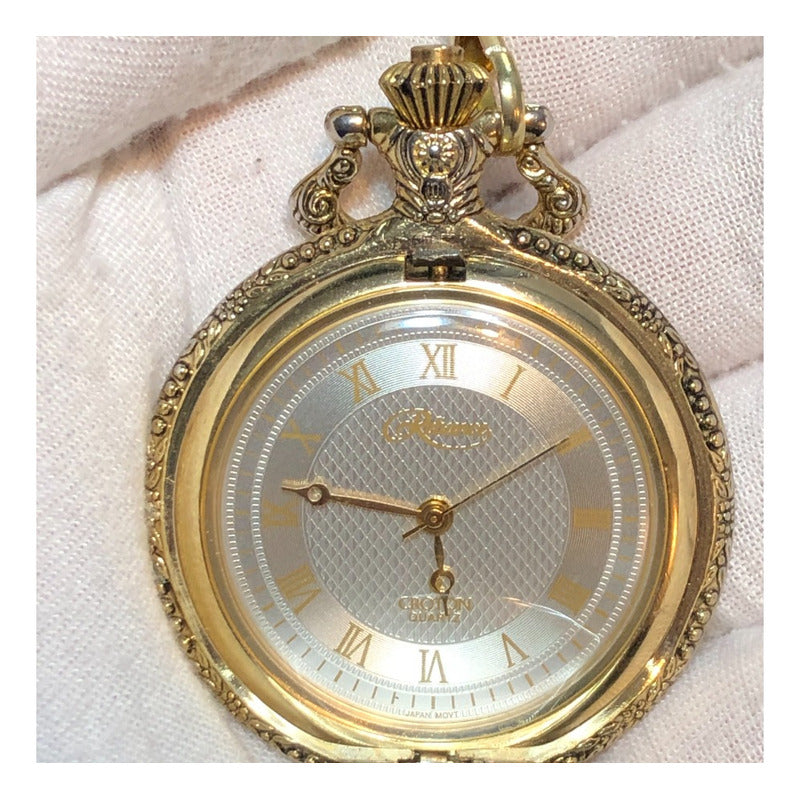 Reloj Bolsillo Croton Reliance 90´s 1er Vuelo De La Historia
