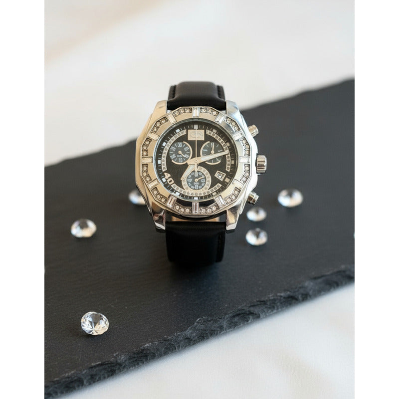 Reloj Marc Ecko Hombre 2005 Bisel Brillantes Correa Cuero