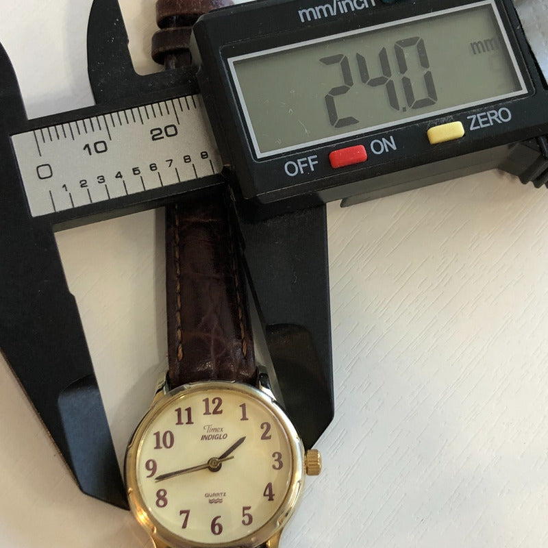 Reloj Timex Easy Reader Mujer Vintage 1998 Dial Crema