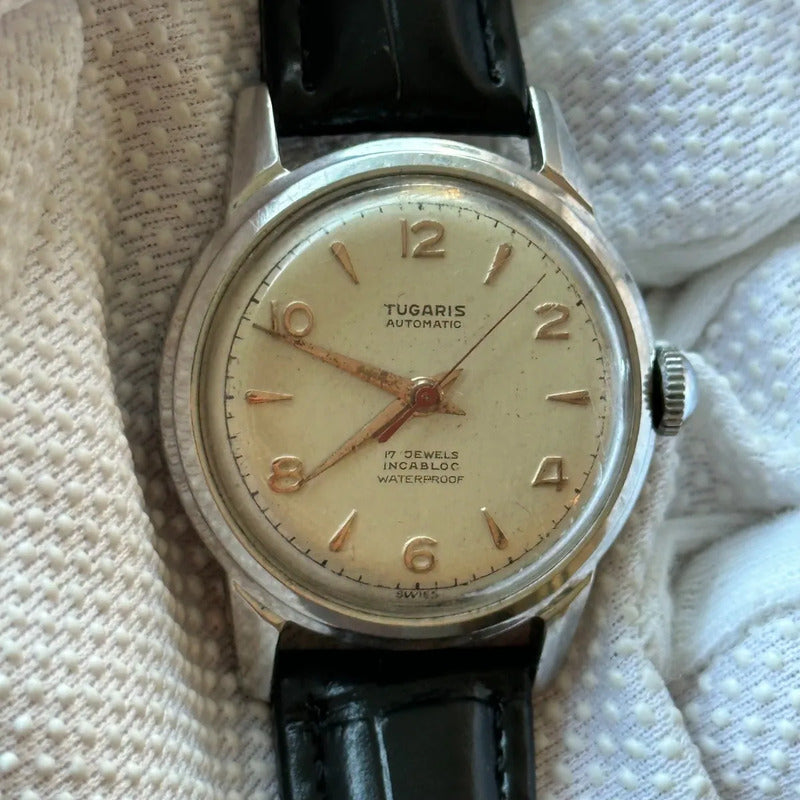 Reloj Tugaris Automático Hombre 1952 Incabloc Suizo Compacto