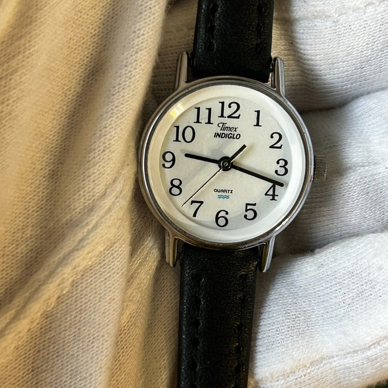 Reloj Timex Mujer Vintage 1997 Indiglo Dial Blanco Impecable
