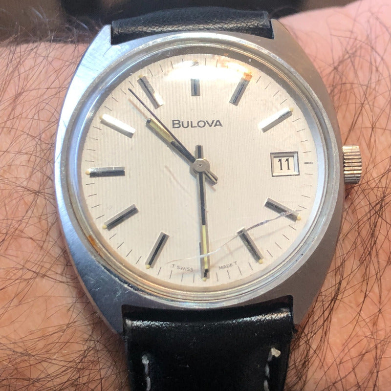 Reloj Bulova Hombre 1970 Suizo Cuerda Manual Leer Detalle
