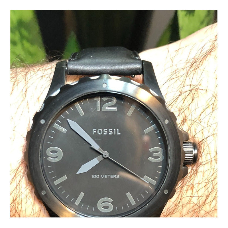 Reloj Fossil Negro Correa Original 2013 Hombre Caja 49mm