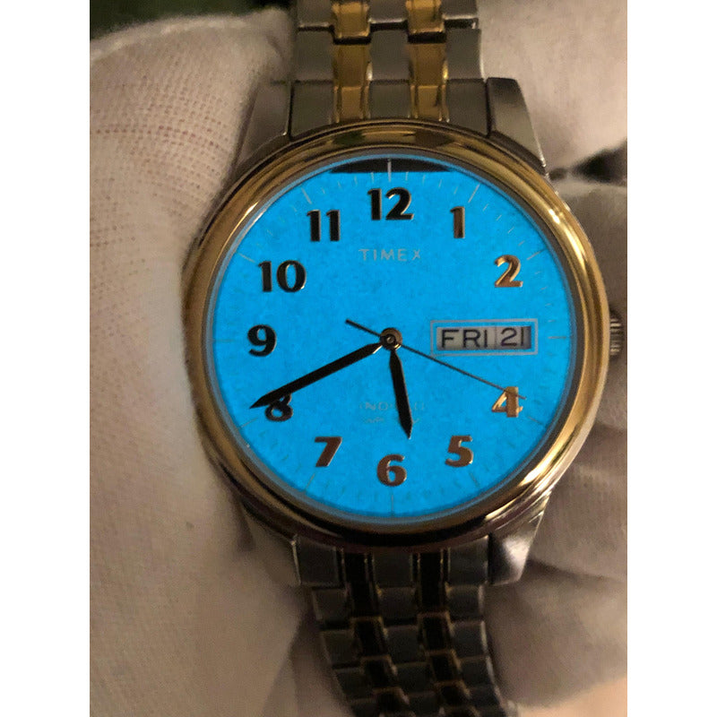 Timex Dos Tonos: Gris Y Dorado Correa Extensible Año 2019