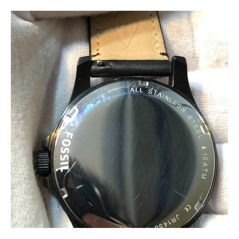 Reloj Fossil Negro Correa Original 2013 Hombre Caja 49mm