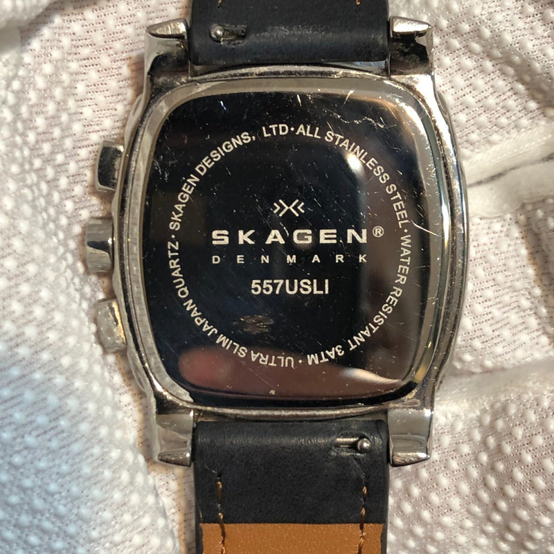 Reloj Skagen Hombre 2007 Cronógrafo Cuadrado Madreperla Raro