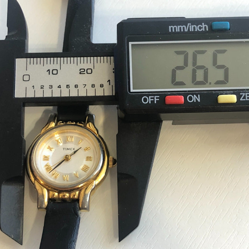 Reloj Timex Mujer Vintage Año 1991 Dial Blanco Waffle