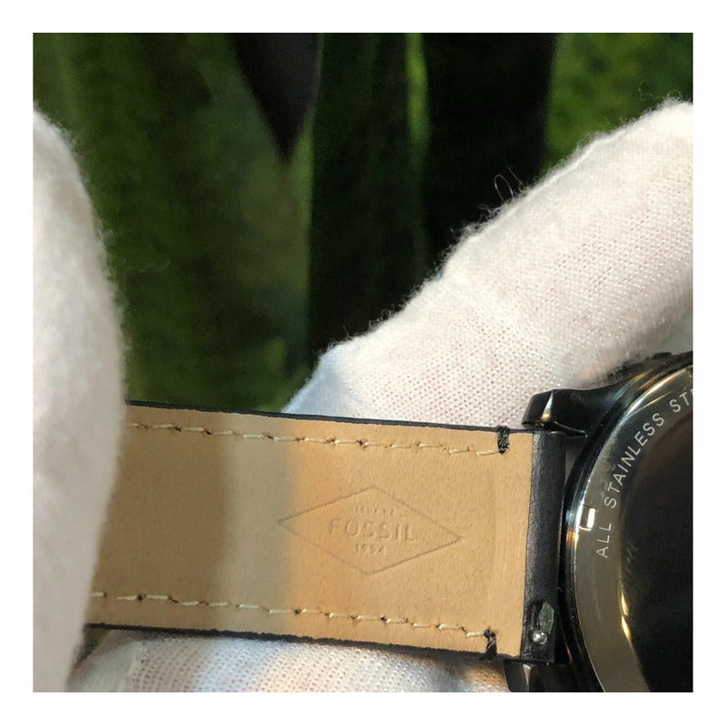 Reloj Fossil Negro Correa Original 2013 Hombre Caja 49mm