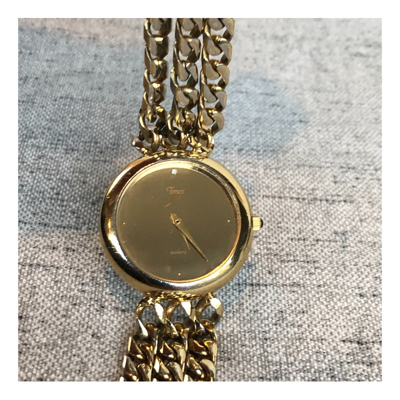 Reloj Timex Vintage Mujer Dial Espejado Muy Raro Pieza Única