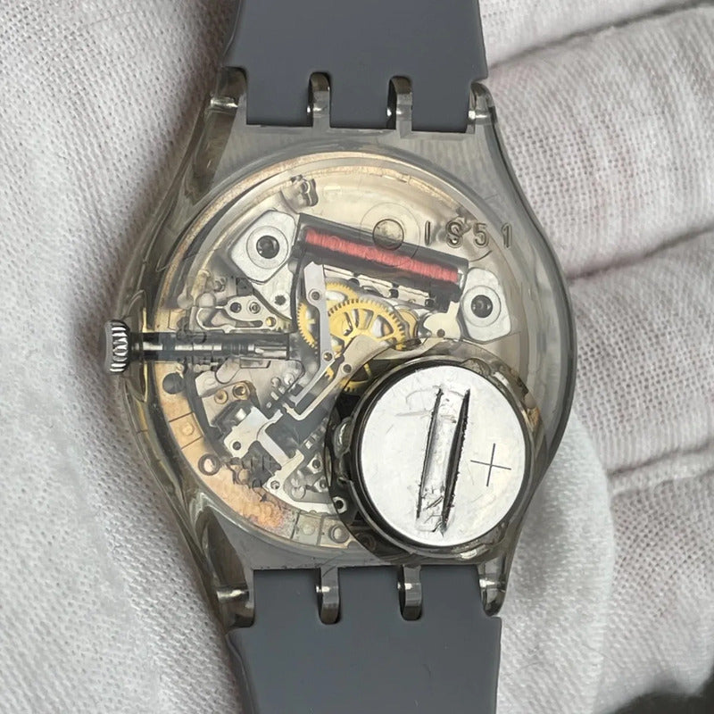 Reloj Swatch Gent 2003 Azul Sunburst Transparente Gm415 Azul