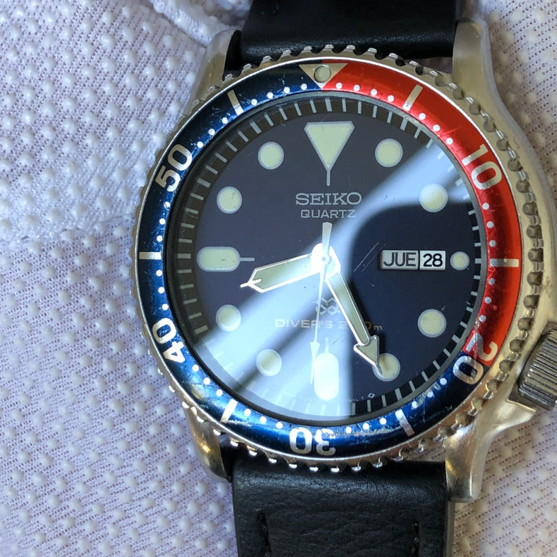 Reloj Seiko Hombre Vintage 1989 Diver Quartz Pepsi Un Ícono